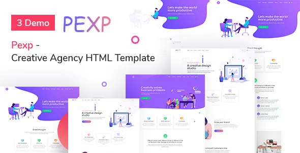 Pexp - Corporate Business Agency Bootstrap 4 Template