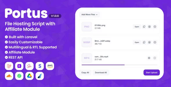 Portus - Advanced File Hosting Script
