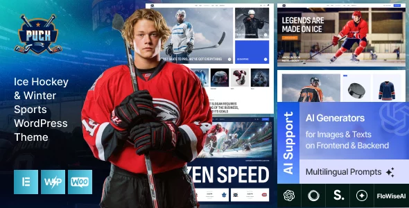 Puck - Ice Hockey & Winter Sports WordPress Theme