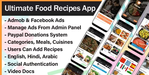 Ultimate Food Recipes App with Admin Panel