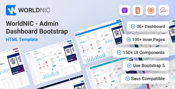 Worldnic - Bootstrap Admin Dashboard Template