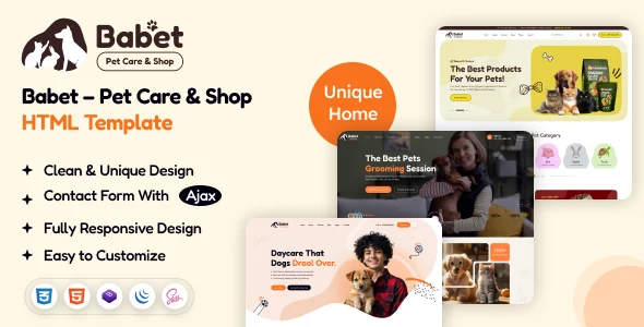 Babet - Pet Care & Shop HTML Template