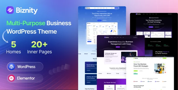 Biznity - Multipurpose Business WordPress Theme