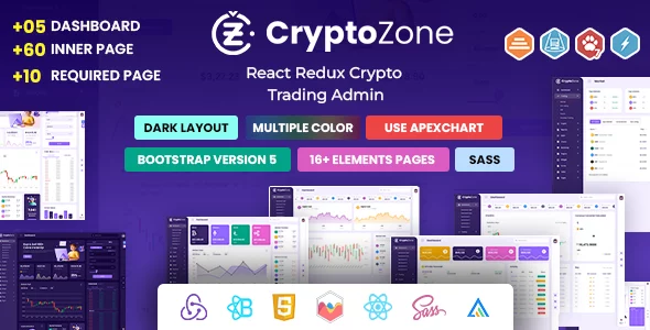 CryptoZone - Crypto Trading Admin Dashboard Template