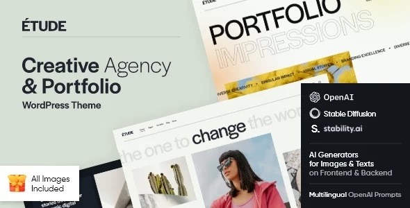 Etude - Design Agency & Branding Agency WordPress Theme