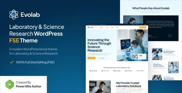 Evolab - Laboratory & Science Research Gutenverse FSE WordPress Block Theme