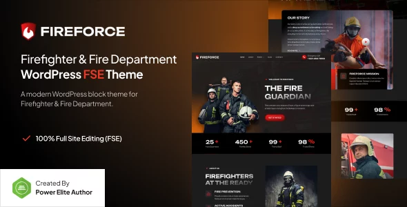 Fireforce - Firefighter Department Gutenverse FSE WordPress Block Theme