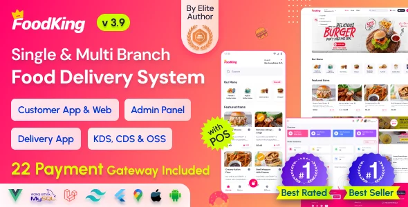 FoodKing - Restaurant Food Delivery System with Admin Panel & Delivery Man App - Restaurant POS