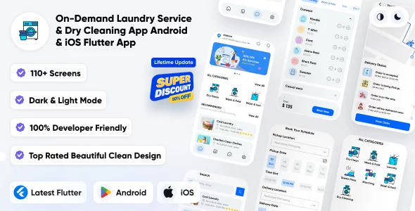 GoLaundry - On-Demand Laundry Service & Dry Cleaning App | Uber for Laundry Android-iOS Flutter App