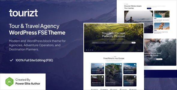 Tourizt - Tour & Travel Agency Gutenverse FSE WordPress Block Theme