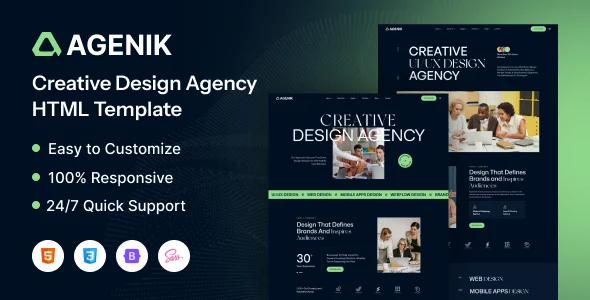 Agenik - Creative & Digital Agency HTML Template