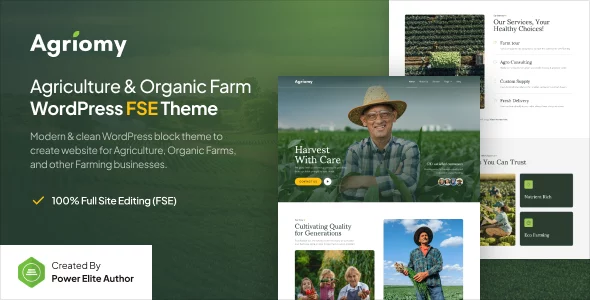 Agriomy - Agriculture & Organic Farm Gutenverse FSE WordPress Block Theme