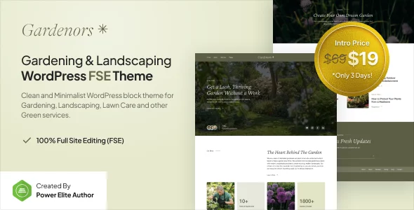 Gardenors - Gardening & Landscaping Gutenverse FSE WordPress Block Theme