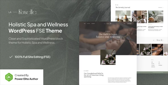 La Roselle - Holistic Spa & Wellness Gutenverse FSE WordPress Block Theme