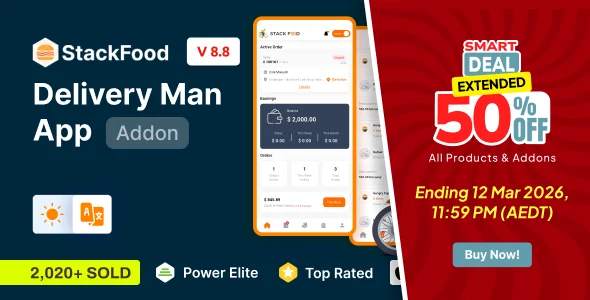 StackFood Multi Restaurant - Food Ordering Delivery Man App