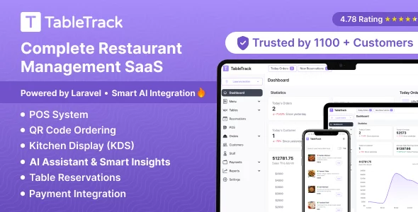 TableTrack - The Complete SaaS Restaurant Management Solution