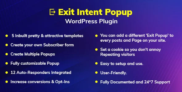 Exit Intent - Popup WordPress Plugin