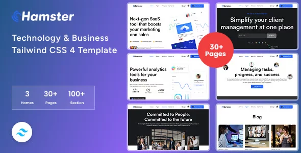 Hamster - Technology & Business TailwindCSS HTML Template
