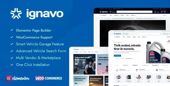 Ignavo - Auto Parts WooCommerce Theme