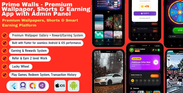 Prime Walls - Ultimate Wallpaper, Shorts & Earning App