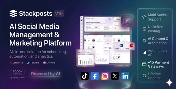 Stackposts - AI Social Media Management & Marketing SaaS Platform