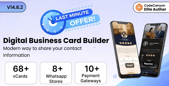 Infy vCard Saas - Digital Business Card Builder