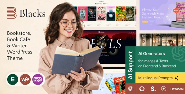 Blacks - Book Store, Book Cafe & Writer WordPress Theme