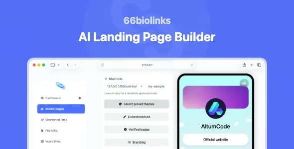 66biolinks - Bio Links, URL Shortener, QR Codes & Web Tools (SAAS)