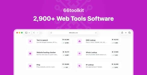 66toolkit - Ultimate Web Tools System (SAAS)