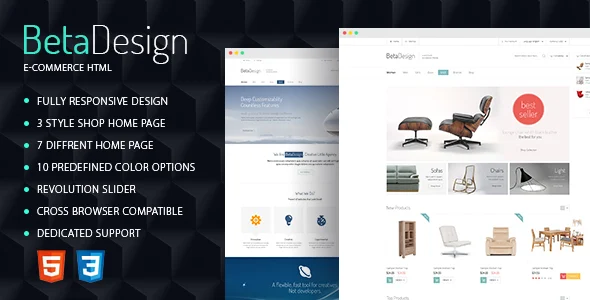 Beta Design - E-Commerce HTML Template