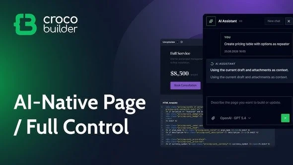 CrocoBuilder - AI-Native Frontend Builder for WordPress