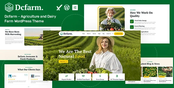 Dcfarm - Agriculture and Dairy Farm WordPress Theme