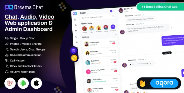 DreamsChat Web - Chat, Audio, Video Web APP with Admin Dashboard