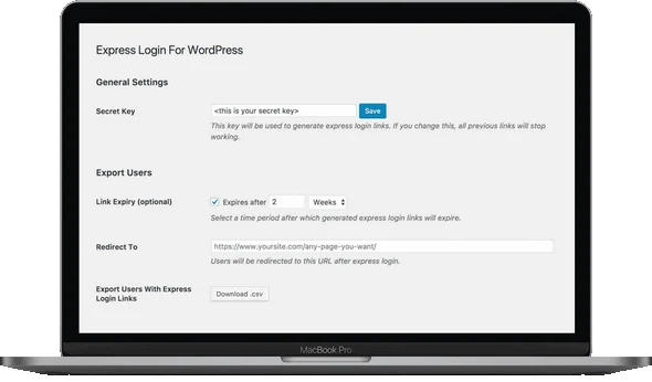 Express Login for WordPress