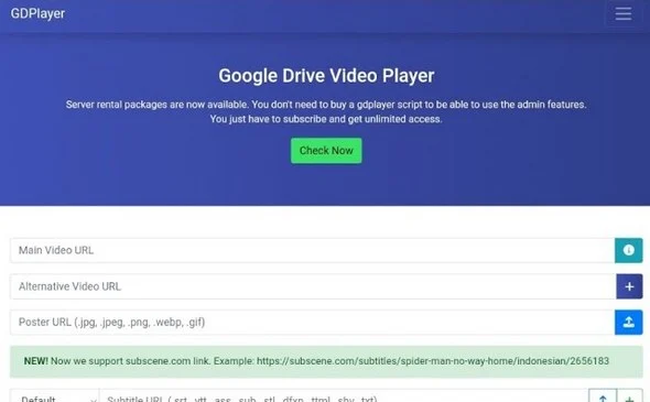 GDPlayer - Google Drive Video Player