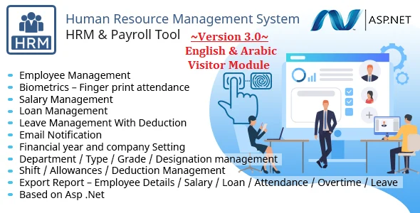 HRMS - Human Resource Management System, Manage Employee Payroll Salary ZkTeco BioMetric Attendance