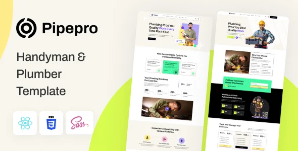 Pipepro - Handyman & Plumber React Template