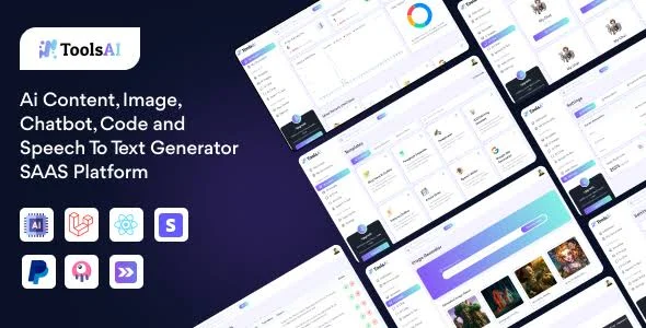 ToolsAi - Ai Content, Image, Chatbot, Code and Speech To Text Generator SAAS Platform