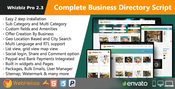Whizbiz Pro - Complete Business Directory Script