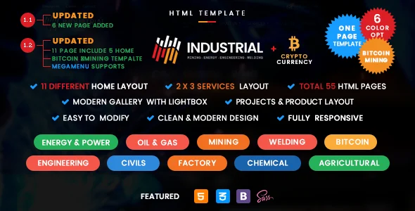 Industrial - Multipurpose Engineering Services HTML Template
